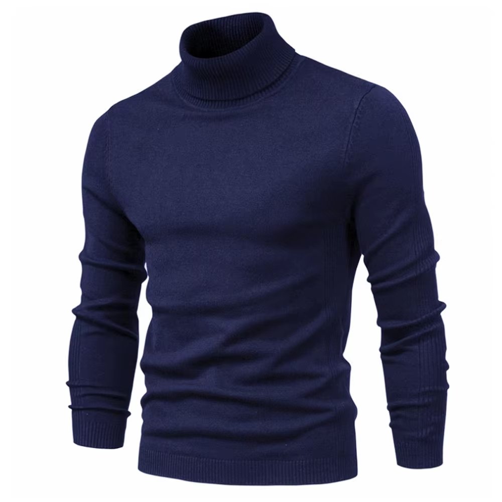 Herres Turtleneck Tröja i Klassisk Stil
