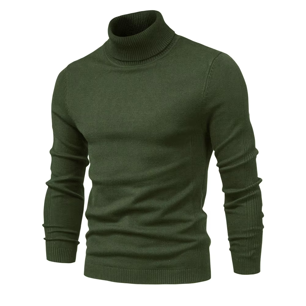 Herres Turtleneck Tröja i Klassisk Stil