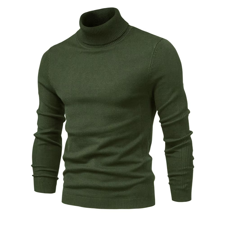 Herres Turtleneck Tröja i Klassisk Stil