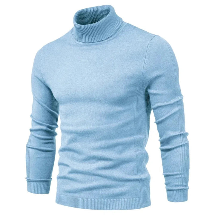 Herres Turtleneck Tröja i Klassisk Stil
