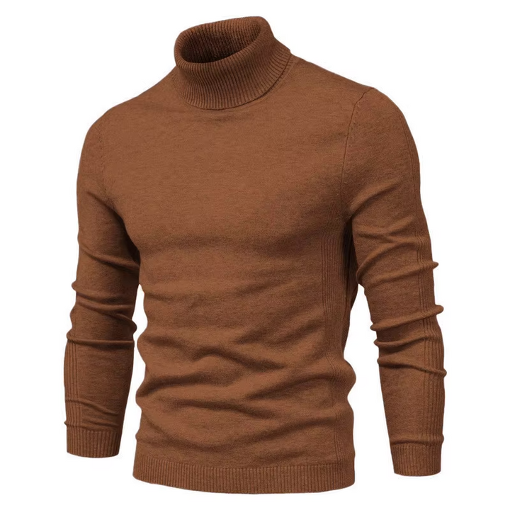 Herres Turtleneck Tröja i Klassisk Stil
