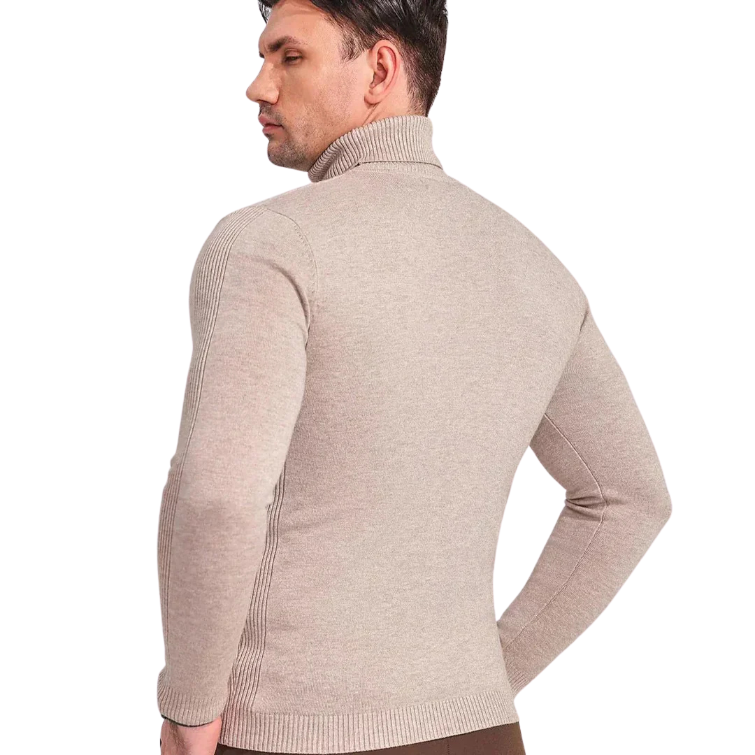 Herres Turtleneck Tröja i Klassisk Stil