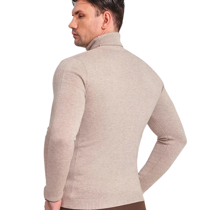 Herres Turtleneck Tröja i Klassisk Stil