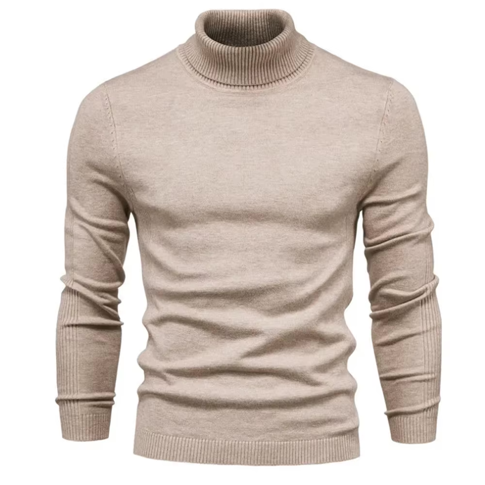 Herres Turtleneck Tröja i Klassisk Stil