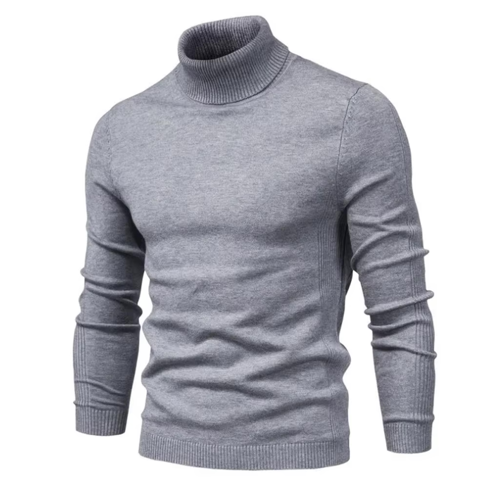 Herres Turtleneck Tröja i Klassisk Stil