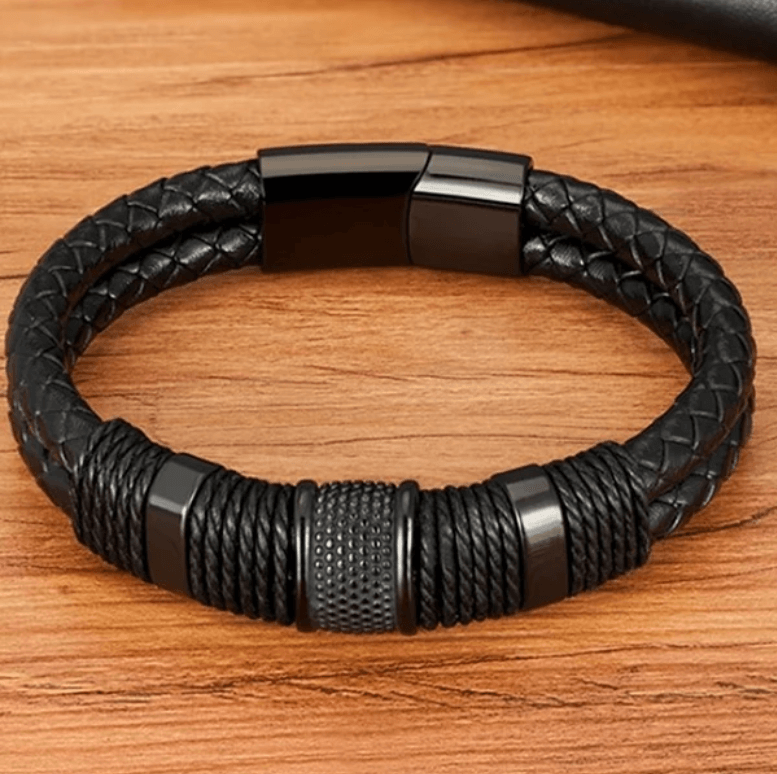 Snygg Flettet Herrearmbånd med Magnetlås