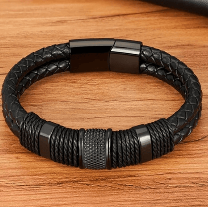 Snygg Flettet Herrearmbånd med Magnetlås