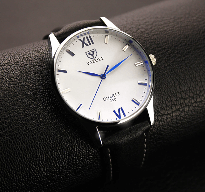 Elegant Kvarts Herreklokke med Rem