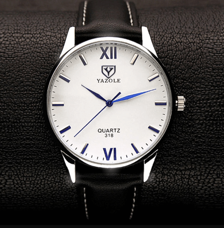 Elegant Kvarts Herreklokke med Rem