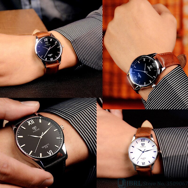 Elegant Kvarts Herreklokke med Rem