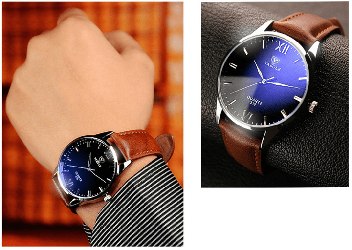 Elegant Kvarts Herreklokke med Rem