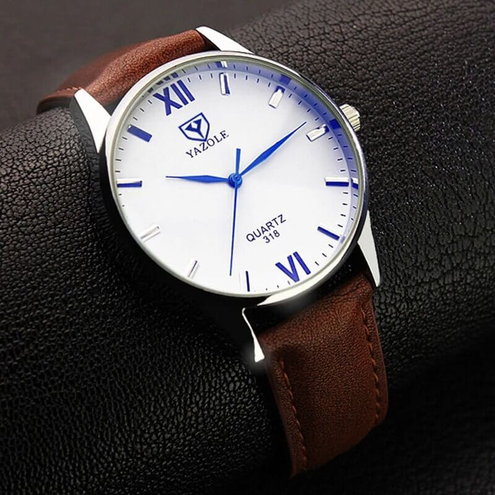 Elegant Kvarts Herreklokke med Rem