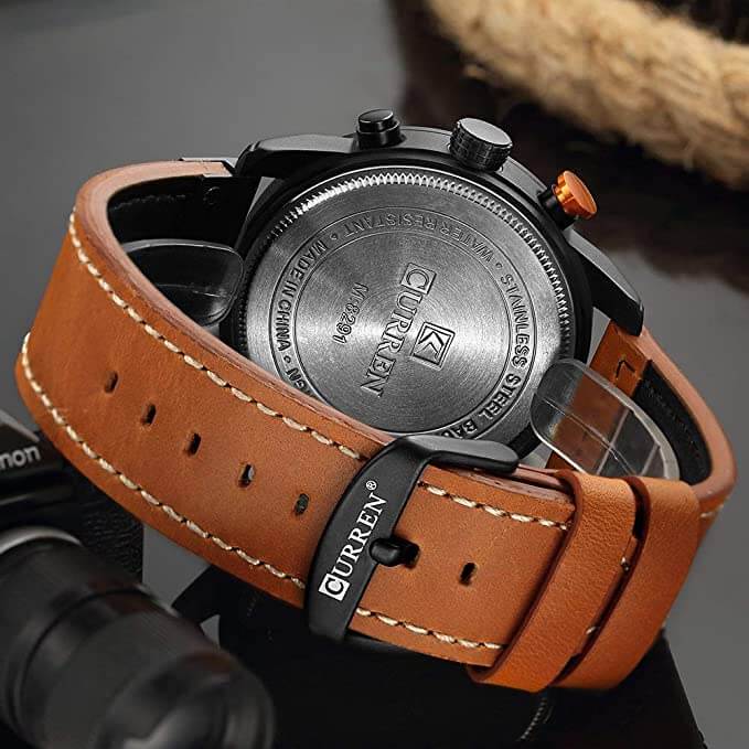 Elegant Herr Kronograf Klocka med Rem