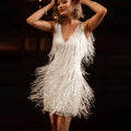 Elegant sommerminikjole med dusker | Flapper stil