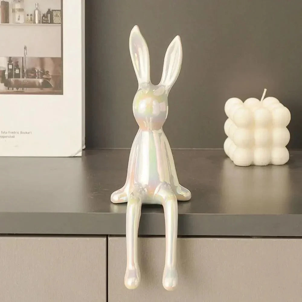 Elegant Kaninpynt i Metall - Modern Dyreskulptur
