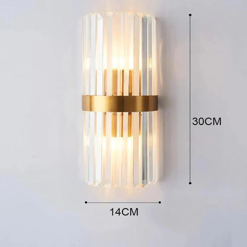 Elegant Krystall Vägglampa med LED