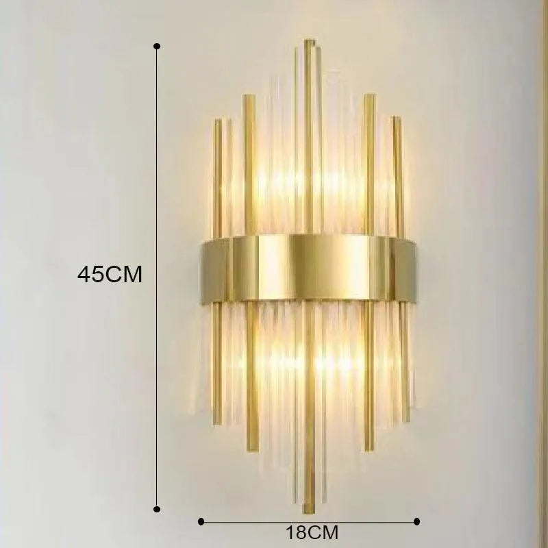 Elegant Krystall Vägglampa med LED