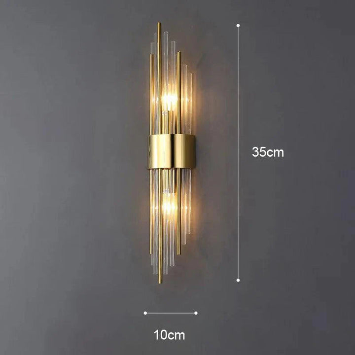 Elegant Krystall Vägglampa med LED
