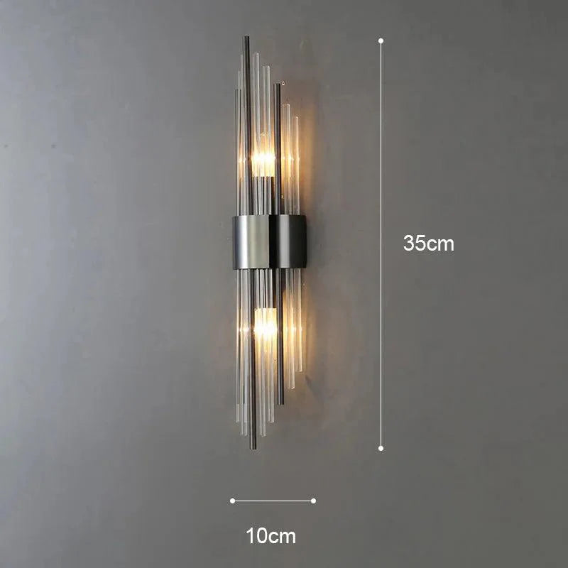 Elegant Krystall Vägglampa med LED