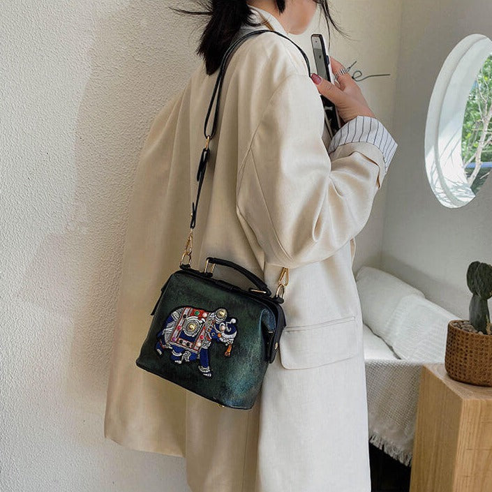 Dam Mandala Broderiveske – Elegant Axelväska