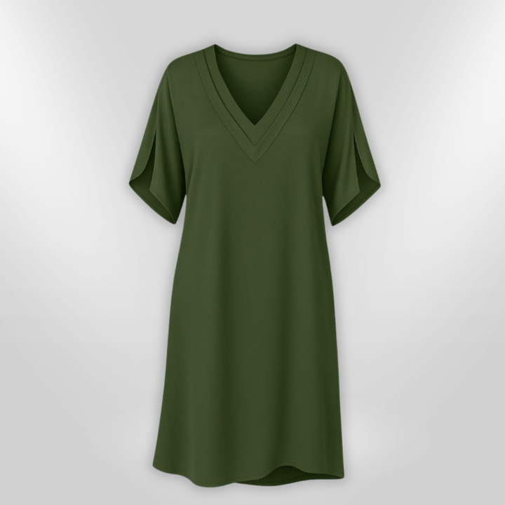 Dam Maxi Klänning med Drapert Design – Elegant &amp; Bekväm