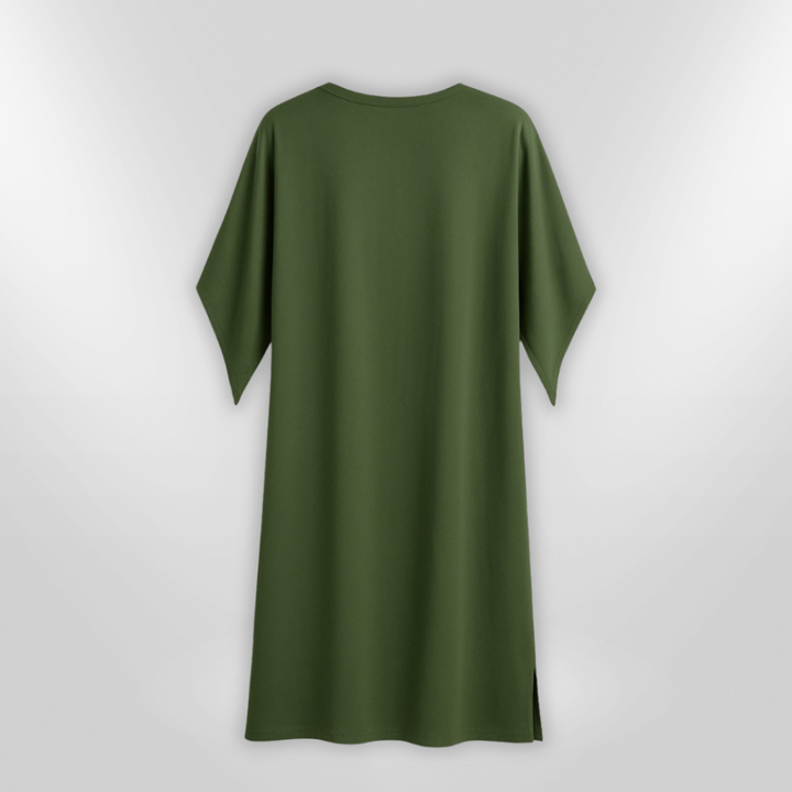 Dam Maxi Klänning med Drapert Design – Elegant &amp; Bekväm