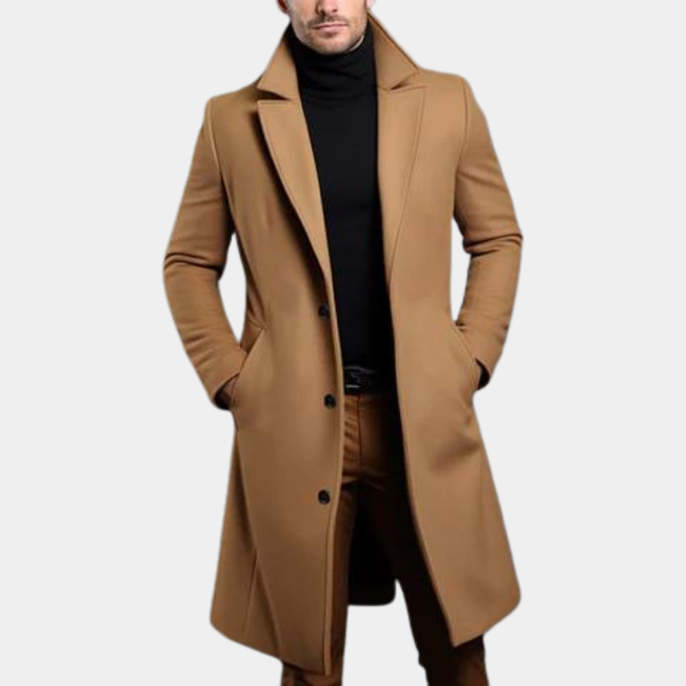 Herr Lång Frakk – Elegant Stil för Varje Tillfälle