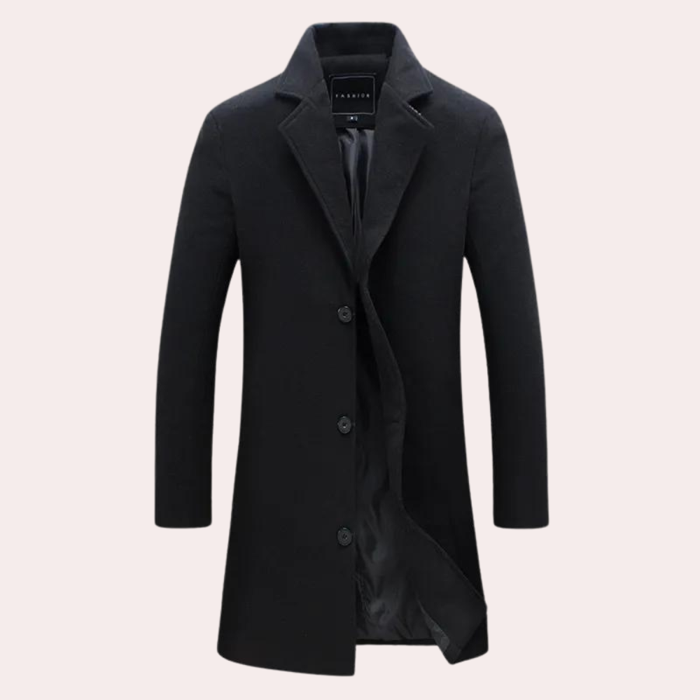 Herr Lång Frakk – Elegant Stil för Varje Tillfälle