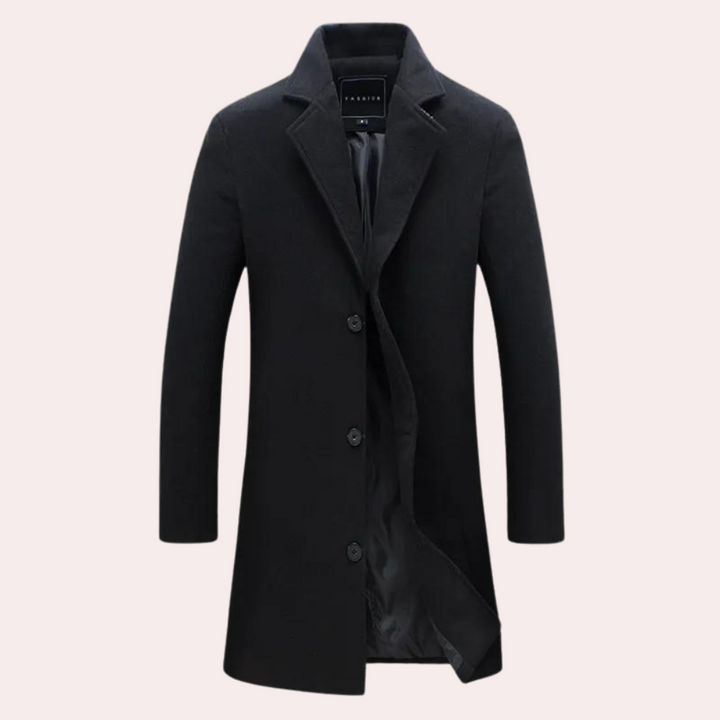 Herr Lång Frakk – Elegant Stil för Varje Tillfälle