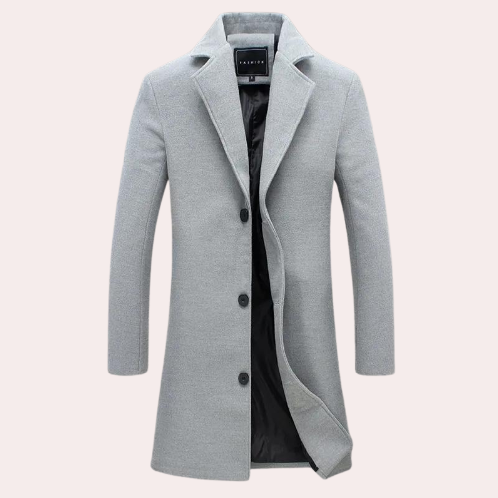 Herr Lång Frakk – Elegant Stil för Varje Tillfälle