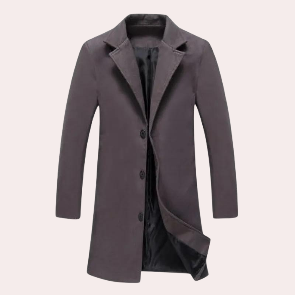 Herr Lång Frakk – Elegant Stil för Varje Tillfälle