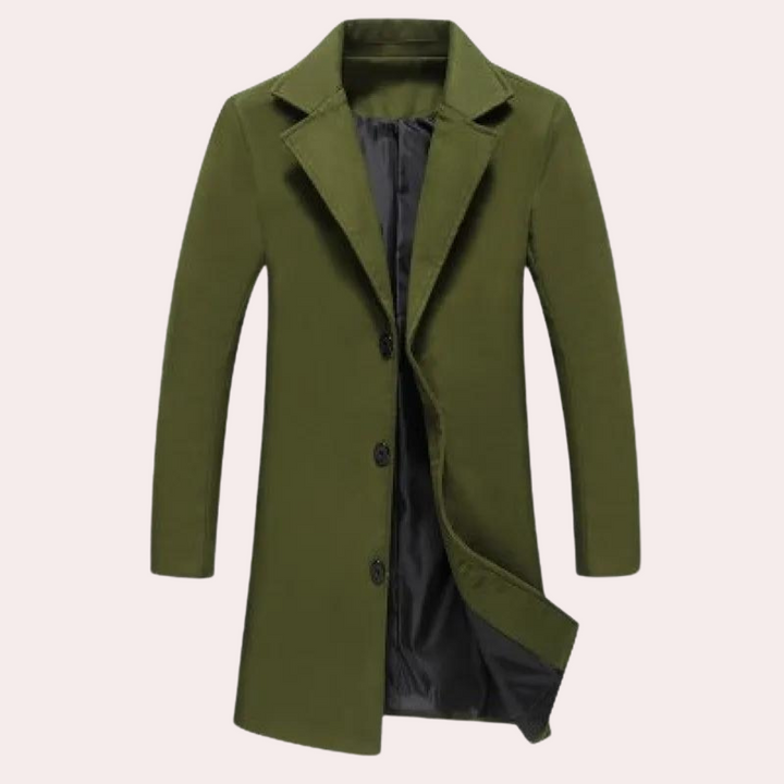 Herr Lång Frakk – Elegant Stil för Varje Tillfälle