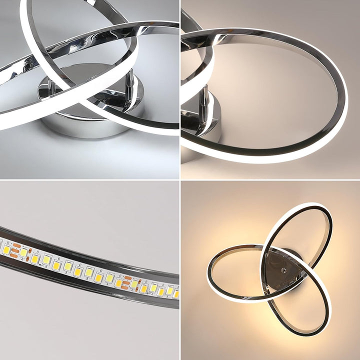 Elegant LED-taklampa | Modern Blomdesign för Vardagsrummet