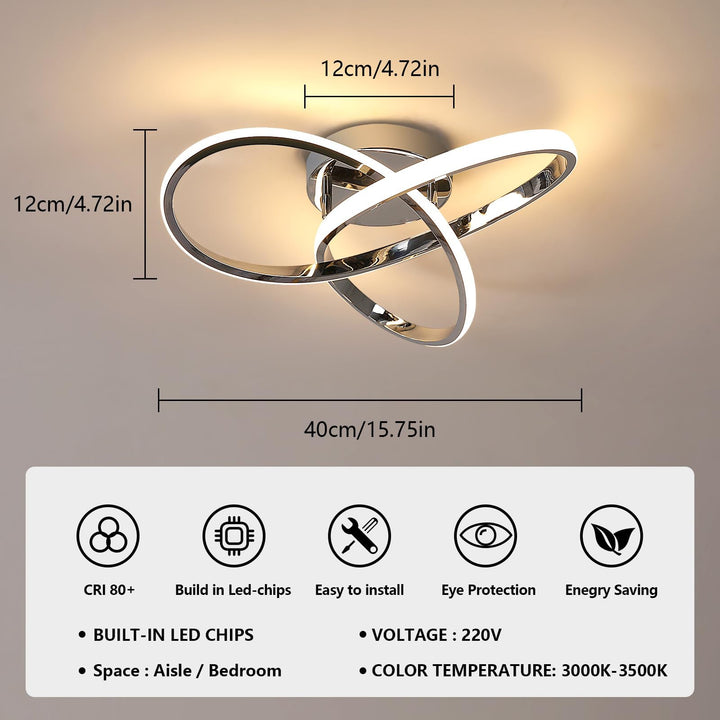 Elegant LED-taklampa | Modern Blomdesign för Vardagsrummet