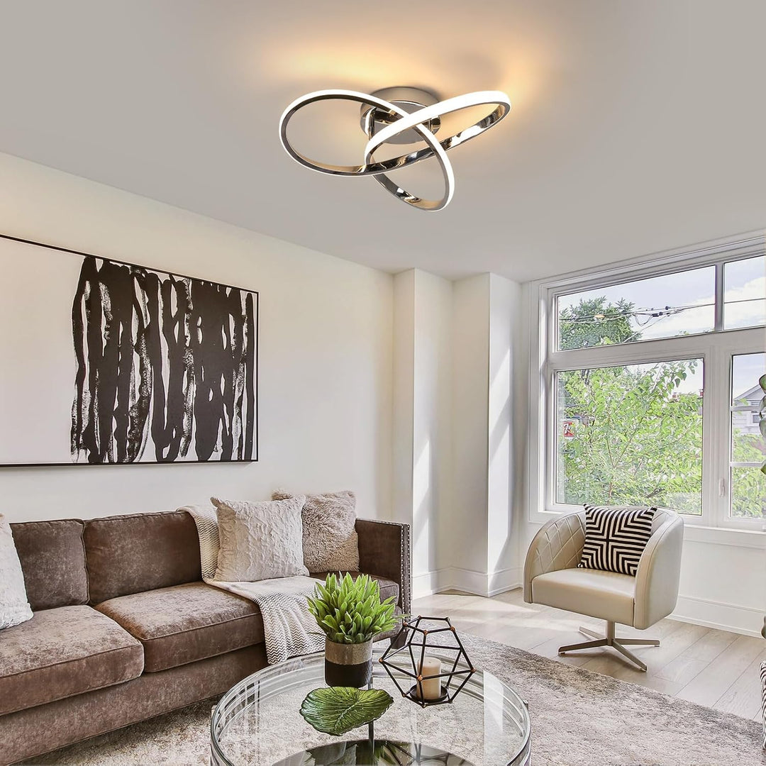 Elegant LED-taklampa | Modern Blomdesign för Vardagsrummet
