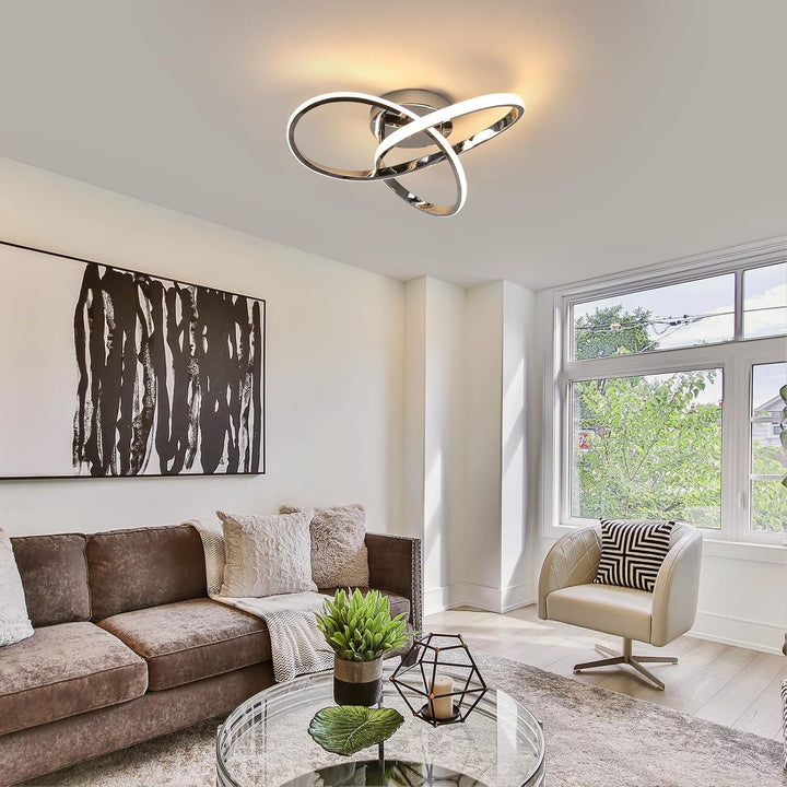 Elegant LED-taklampa | Modern Blomdesign för Vardagsrummet