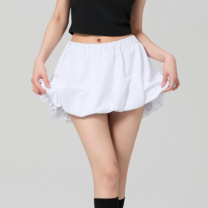 Lekfullt Ballongminiskjört för Kvinnor – Elegant och Bekväm Stil