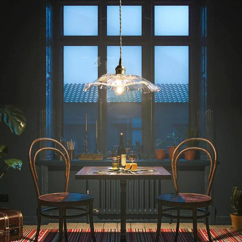 Elegant Lotusglasslampe – Skapa Magisk Atmosfär Hemma