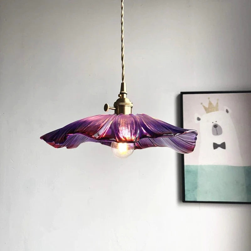 Elegant Lotusglasslampe – Skapa Magisk Atmosfär Hemma