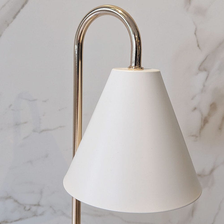 Elegant Lysvarmer med Guld – Vit och Ljusblå