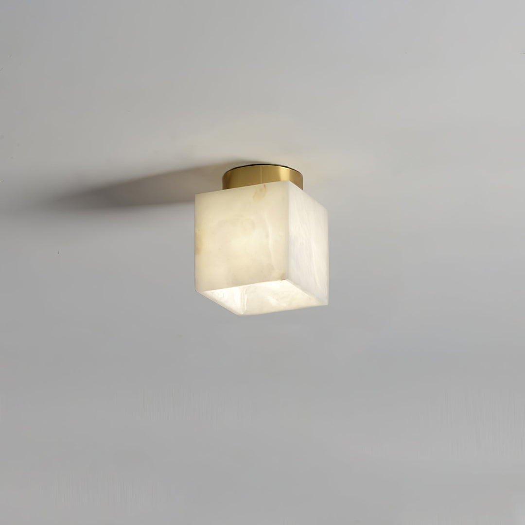 Moon Alabaster Taklampa - Elegant Messing &amp; Alabast Design