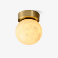 Moon Alabaster Taklampa - Elegant Messing & Alabast Design