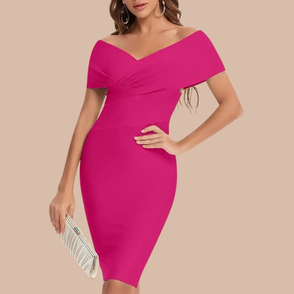 Dam Off-Shoulder Klänning – Elegant och Bekväm