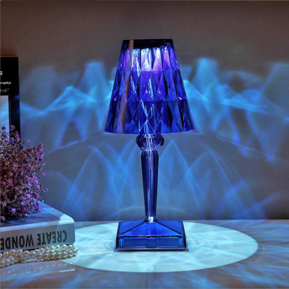 Elegant Uppladdningsbar Krystall Bordslampa för Stemningsfull Belysning