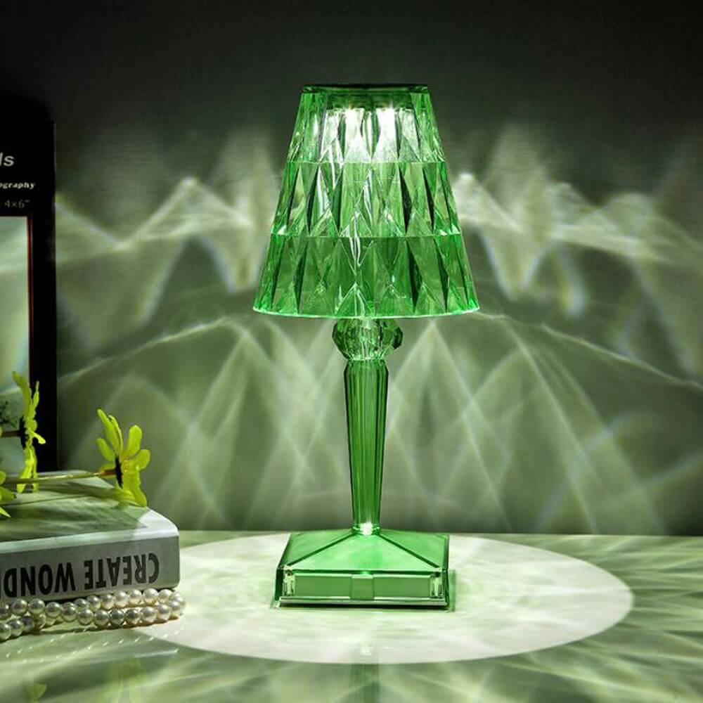 Elegant Uppladdningsbar Krystall Bordslampa för Stemningsfull Belysning