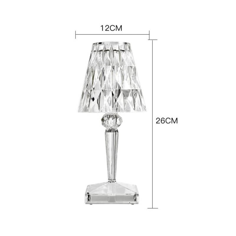 Elegant Uppladdningsbar Krystall Bordslampa för Stemningsfull Belysning
