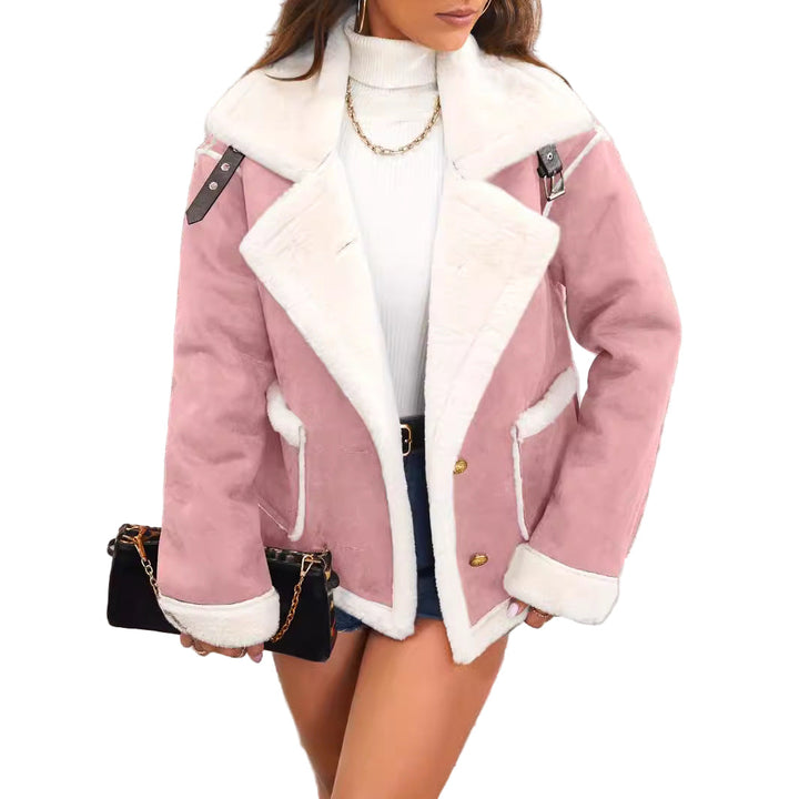 Elegant Oversized Kvinna Jacka med Dobbeltknapp - Perfekt för Kyligare Dagar