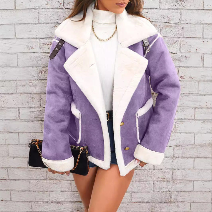 Elegant Oversized Kvinna Jacka med Dobbeltknapp - Perfekt för Kyligare Dagar