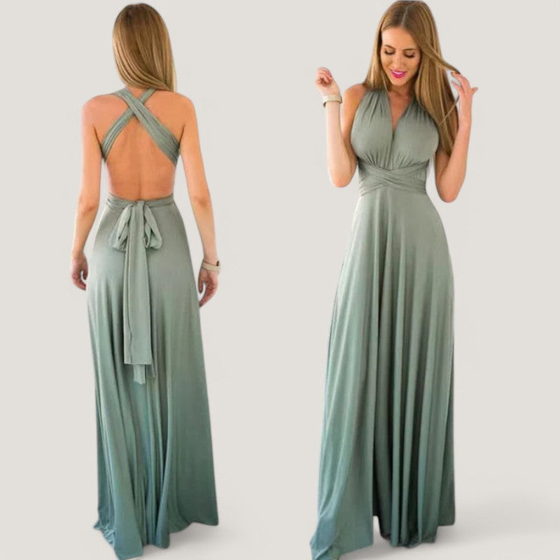 Elegant Dam Maxi Klänning med Plissering – Mångsidig &amp; Bekväm