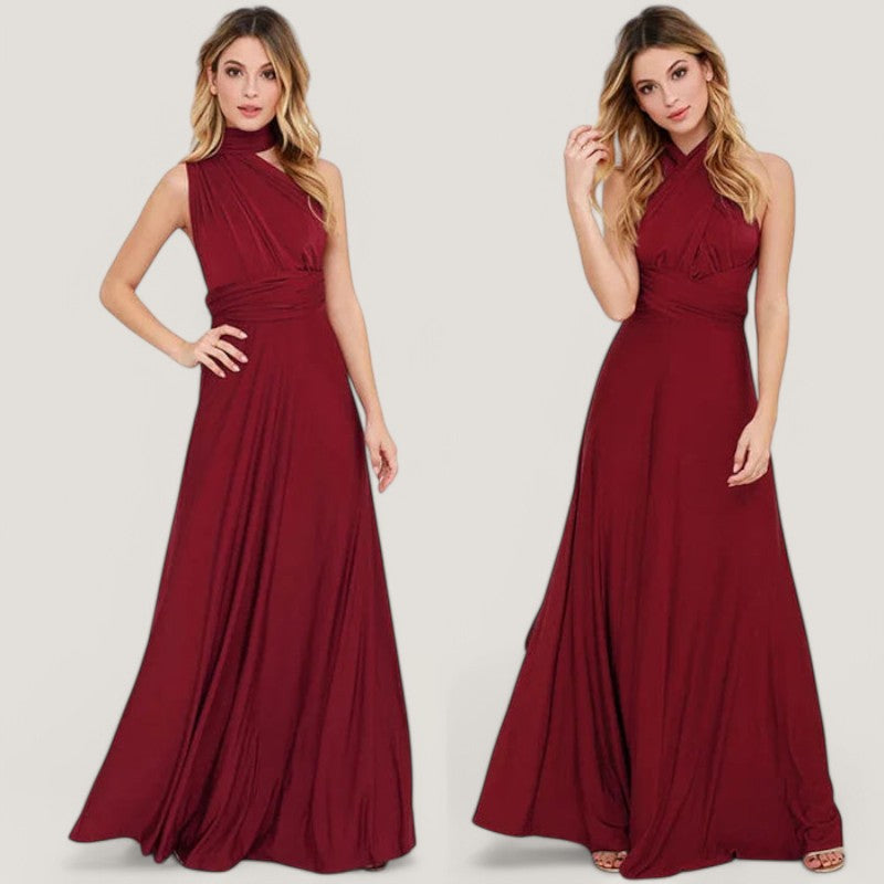 Elegant Dam Maxi Klänning med Plissering – Mångsidig &amp; Bekväm